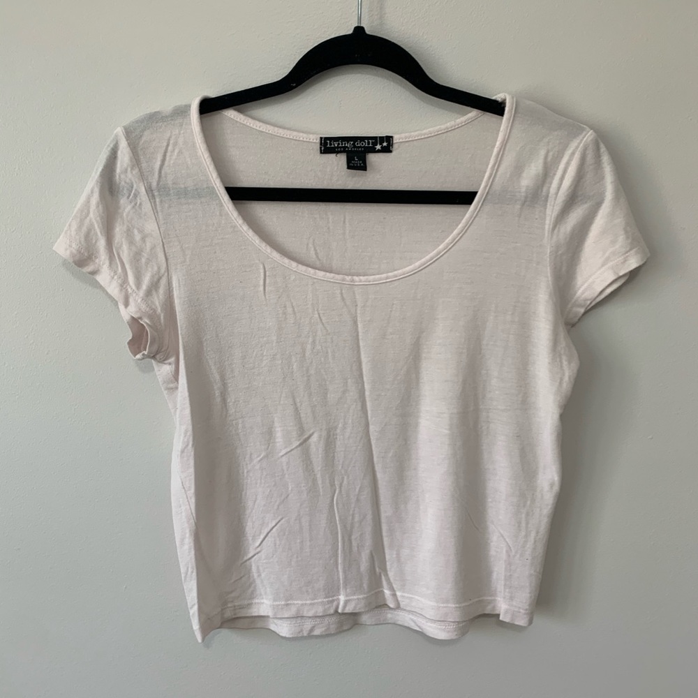 Off White Crop Top